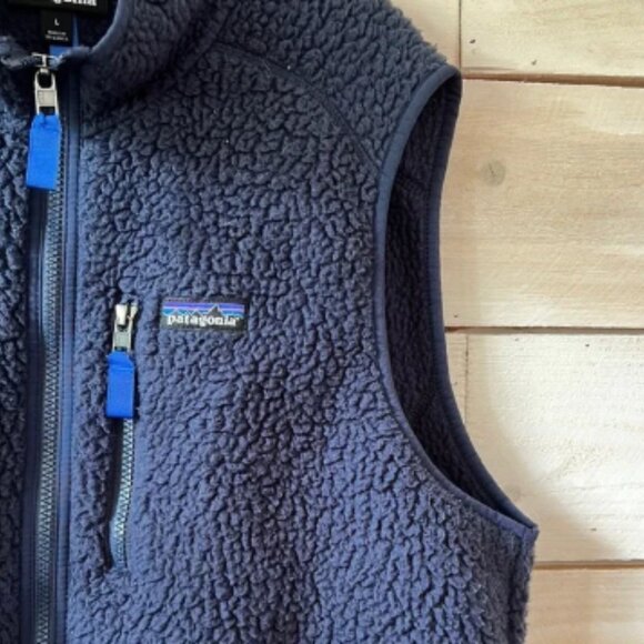 Patagonia Men's Navy Fleece Vest Synchilla Sz L - Picture 2 of 5